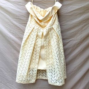 Eva Mendes women’s strapless dress size Large in light yellow
